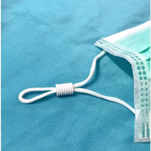 50pcs Adjustment Drawstrings Elastic Cord Buckle Adjuster For Mask Elastic Loose Tight Buckle Round Cord For Diy Sewing Crafts