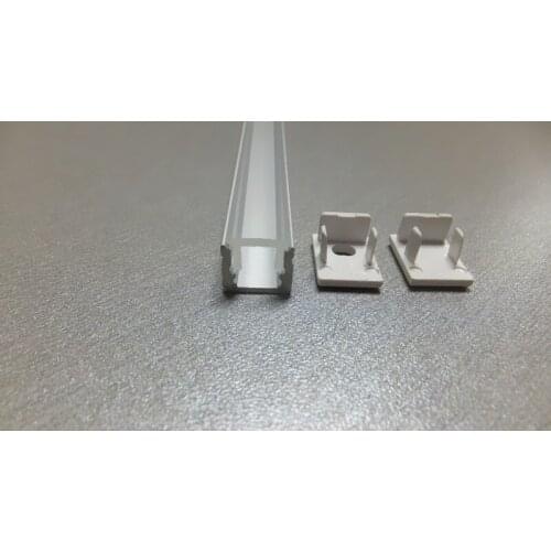 Aluminum Channel For LED Tape Light with Clear Cover and End Caps, U-Shape, 1M - 3.3FT (Pack of 10), Free Shipping