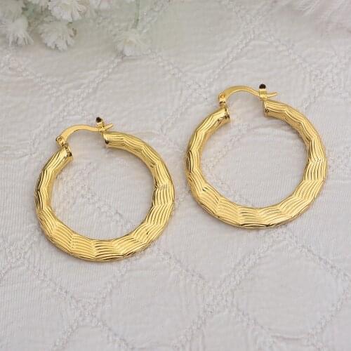 Annayoyo African Big Earrings Gold Color Sutd Earring Jewelry Women Earring Eritrea Ethiopia/Nigeria/Ghana Fashion jewelry