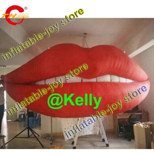 Free air shipping inflatable mouth balloon, red lip inflatable balloon for Valentines day advertising, sexy lip balloon