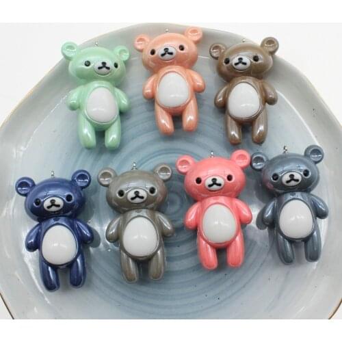 DIY Craft Bear Beads For Jewelry Making Baby Necklace Pendant Needlework Accessories Keychain Accessories