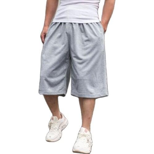 Summer Cropped Trousers Casual Capri pants Mens Sweat Shorts Cotton Mens Baggy Manpris Pants Clothes Men Clothing Big Size
