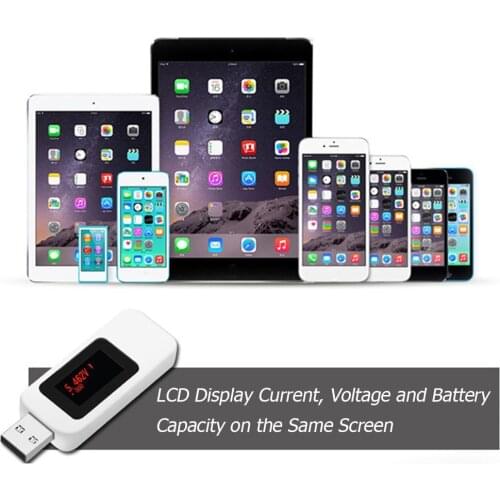 DC USB Tester Current Voltage Charger Indicator Power Bank Battery Capacity Volt Meter Detector Timing Ammeter