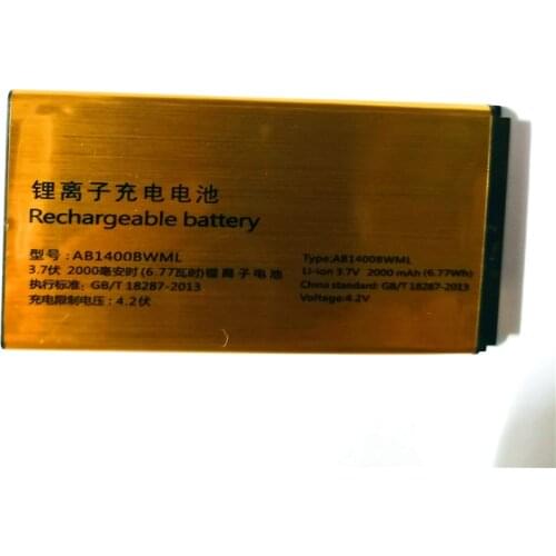 For High Quality Compatible Beeline smart3 AB1400BWML battery (general) 2000mAh Replacement Parts with phone stander