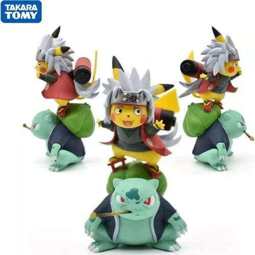 Pokemon Anime Action Figure Pikachu Cosplay JIRAIYA Character Model Car DecorationChildren Fearless Halloween Surprise Gift