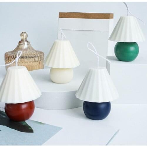 Lamp Shaped Candle Mold 3D Plastic DIY Mold Small Mushroom Lamp Mould For Plaster Crafts Handmade Soap Pastry Cake Baking Molds