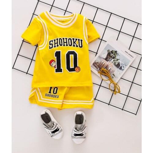 Summer Children Casual Clothing Baby Boys Girls Cartoon sport T Shirt Shorts 2Pcs/sets Kids Infant Clothes Toddler Tracksuit set
