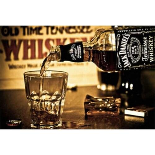 Needlework Paintings 5D DIY Diamond Painting Whisky 3d Embroidery Cross Stitch Diamond Mosaic Full Round/square Wine Home Decor