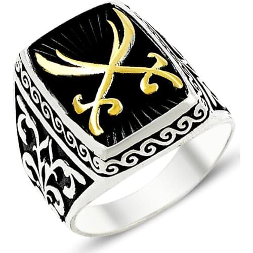 925 Silver Sword Printed Resurrection Ertugrul Ring for Man