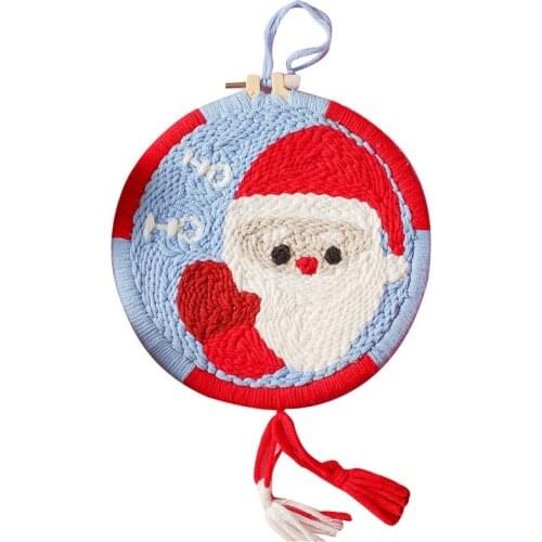 Best Santa Claus DIY Embroidery Kits for Kids Wool Embroidery Kits for Beginners Cross Stitch Kits Embroidery Set for Gifts