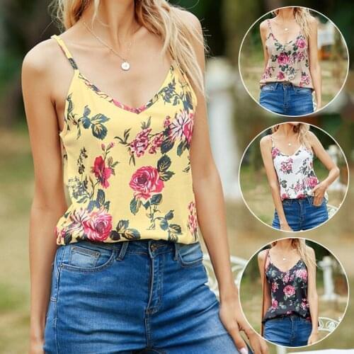 New Women’s Printed Tank Tops Summer Female Double-Sided V-Neck Sling Hollow Sleeveless Breathable Beautiful Back 2021 T-Shirts