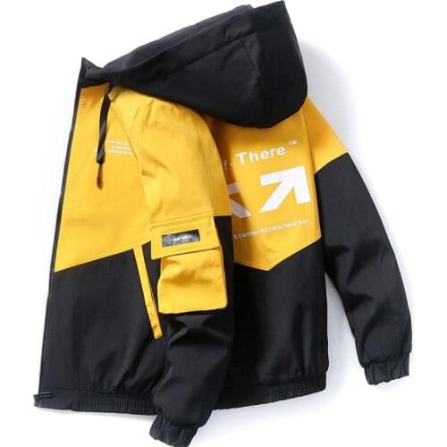 Men Trendy Jackets Spring Autumn High Street Outwear Coat Windproof Pilot Clothing