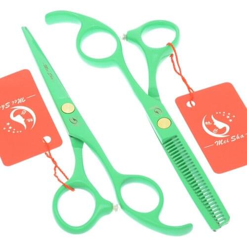 Meisha 5.5 inch Professional Japanese Steel Cut Hair Scissors Set Cutting Shears Thinning Barber Hairdressing Scissors A0070A
