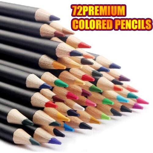 72 Color Professional Oil Color Pencil Set Watercolor Drawing Colored Pencils Wood Colour Coloured Pencils Kids School Supplies