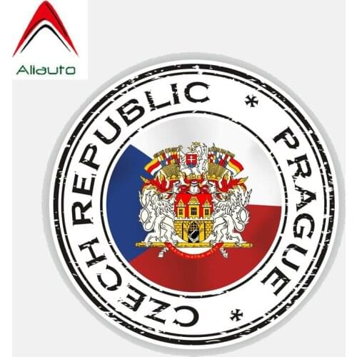 Aliauto Personality Creative Car Sticker Window Body Czech Republic Prague Coat Waterproof Sunscreen Anti-UV Decal,12cm*12cm