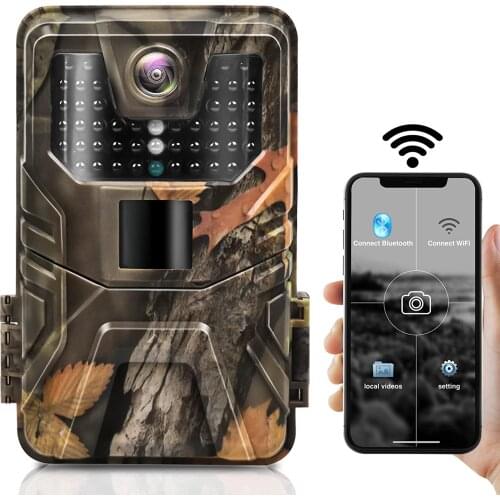 Wifi APP Bluetooth Control Trail Camera 4K Video Live Show Wildlife Hunting Cameras WIFI900PRO 30MP Night Vision Photo Traps