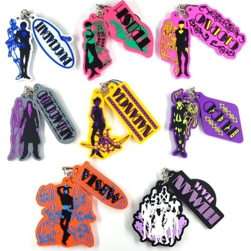 JOJOS BIZARRE ADVENTURE Original Japanese anime figure rubber mobile phone charms keychain strap D213