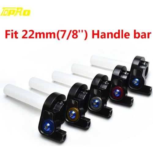 TDPRO 1/4 Turn Twist Quick Action Throttle Clamp Grip 22mm 7/8" Motorcycle Handlebar Grips For Yamaha YZ80 YZ85 YZ100 YZ125 YZ25