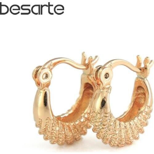 Gold Filled Small Hoop Earrings Women Oorbellen Boucle D'oreille Brincos Ouro Orecchini Aretes Ear Earings Fashion Kupe E1616