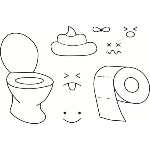 10x8 Toilet Transparent Clear Stamps Silicone Seals for DIY scrapbooking photo album Card Making