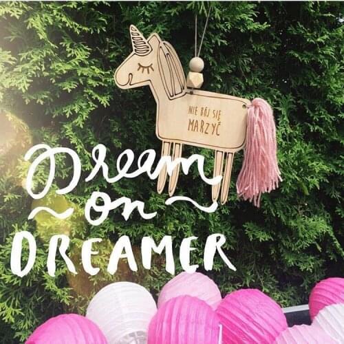 Nordic Wooden Unicorn Tassel Wall Decor In The Crib Newborn Baby Kids Tent Room Decor Accessory Photography Props Pacifying Gift