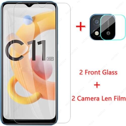 Glass for Realme C11 2021 Tempered Glass for Realme C11 2021 Screen Protector Camera Len Film for Realme C25 C21 Narzo 30 GT 5G