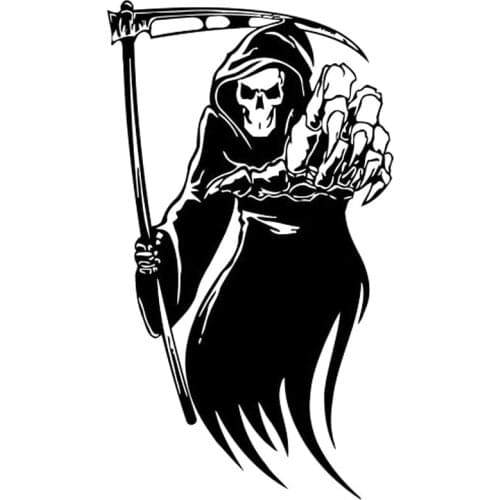 Scary Personality Witch Pvc Car Styling Fashion Car Decoration Sticker Creative Cover Scratch Decal Black/white, 20cm*11cm