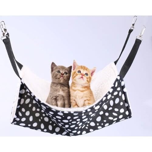 Warm Hanging Cat Bed Mat Pet Kitten Cage Bed Soft Cat Hammock Cover Cushion For Puppy Pet Kitten Cage Bed Pet Supplies 4 Colors
