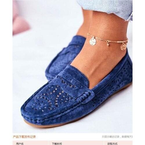 Women Flats Summer Women Genuine Leather Shoes With Low Heels Slip On Casual Flat Shoes Women Loafers Shoesdoi9