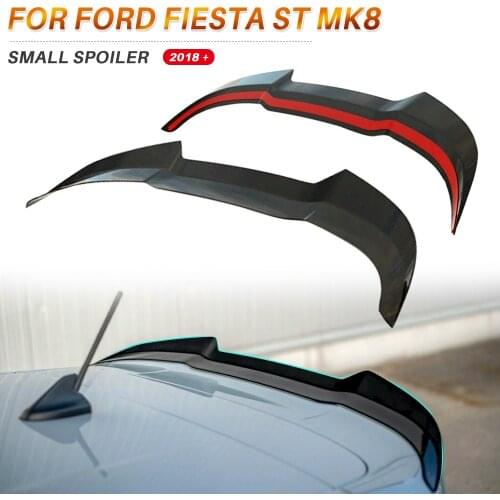 SPOILER EXTENSION CAP REAR WING FOR FORD FIESTA ST MK8 ABS sticker CARBON FIBER STYLE CAR accessories 2018