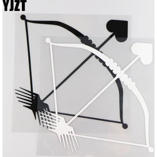 YJZT 18.1CM*18CM Weapon Bow And Arrow Car Sticker Decorative Pattern Vinyl Decal 1A-0297