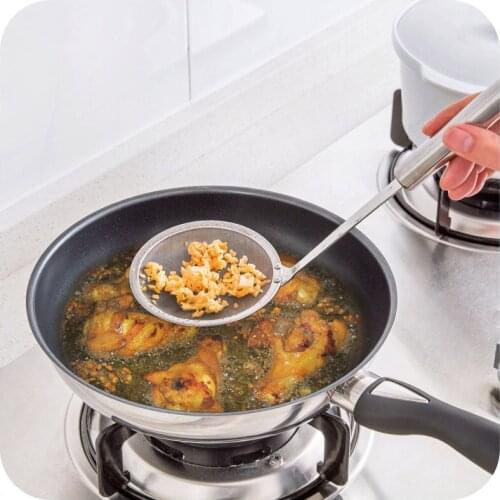 1pcs Kitchen Super Thick Hot Pot Filter Soup Skimmer Spoon Mesh Percolator Japanese Strainer Fat Oil Skim Grease Foam Filter