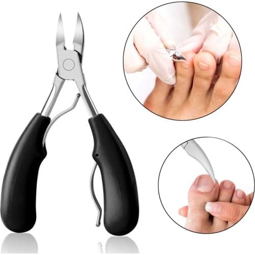 1PC Professional Stainless Steel Nail Nippers Clippers Trimmer Cutters For Manicure Ingrown Toenail Cuticle Scissor Nail Tools