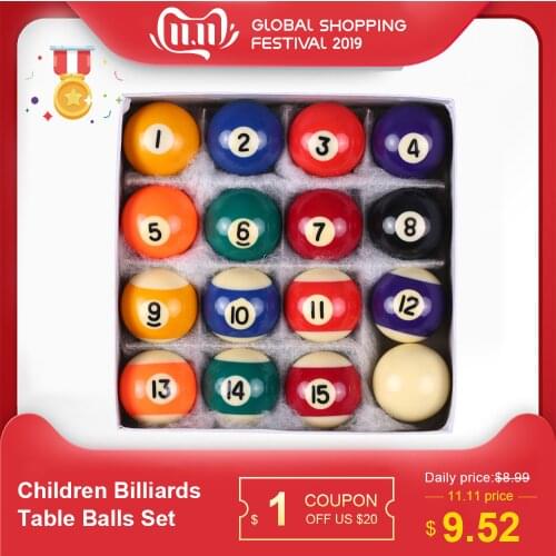 25MM / 38MM Children Billiards Table Balls Set Resin Polyester Resin Small Small Pool Cue Balls Full Set Hot Sell