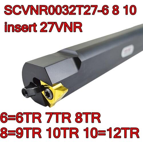 32mm=SCVNR3232P27-6 8 10 Can insert 27VNR 6TR 7TR 8TR 9TR 10TR 12TR CNC Internal thread turning tool EMS free delivery