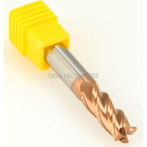 5pcs SLONS S500-4x4x50L HRC60 flat tungsten CARBIDE milling cutter end mills for hardened steel