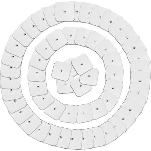 50/100Pcs TENS Massage Electrodos Physiotherapy Gel Pads EMS Muscle Stimulator Acupuncture Device Body Massager Therapy Machine