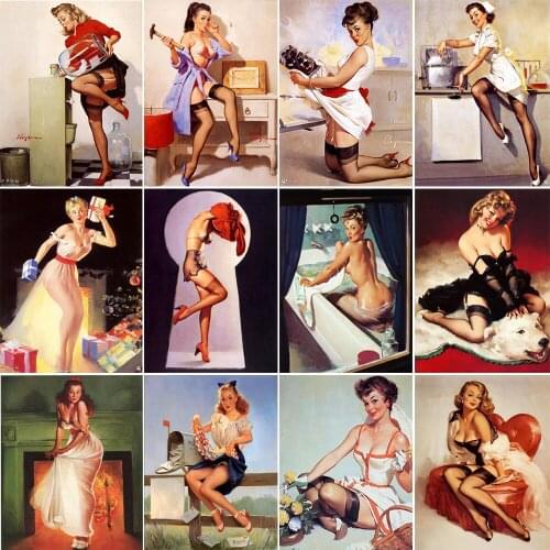 5D DIY Diamond Painting "elegant Sexy Woman" Picture Full Round Diamond Embroidery Mosaic Mosaic Embroidery Kit Home Decoration