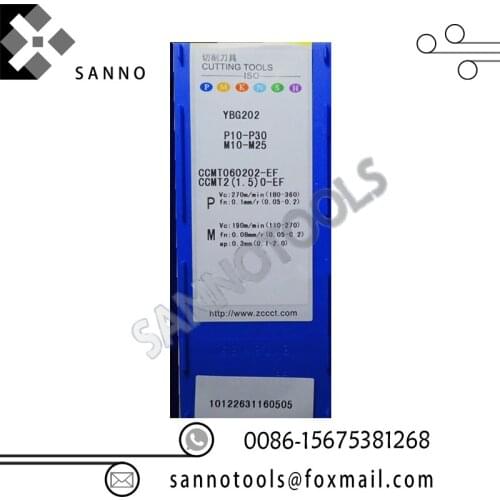 Free shipping! Inexpensive and hot sale turning tools 10pcs/lots CCMT060202-EF YBG202 cnc carbide turning inserts