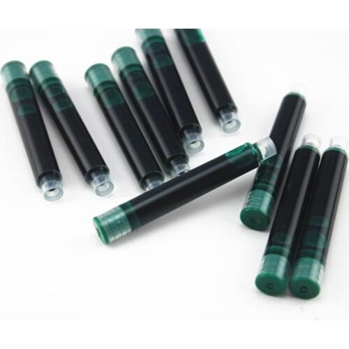 30pcs Brand High Quality Best Design caliber 3MM /2.6MM Fountain Pen Ink Cartridge Refills green