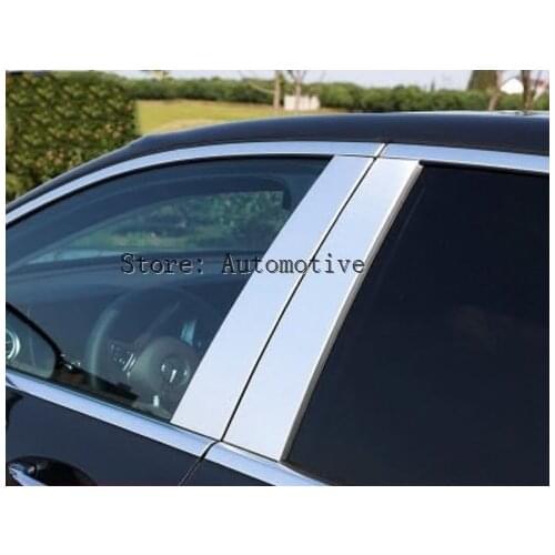 For Mercedes Benz W213 E Class E200 E300L 2016 2017 AMG Car-Styling Aluminum Polish Window Moulding Trim Decoration Set of 4pcs