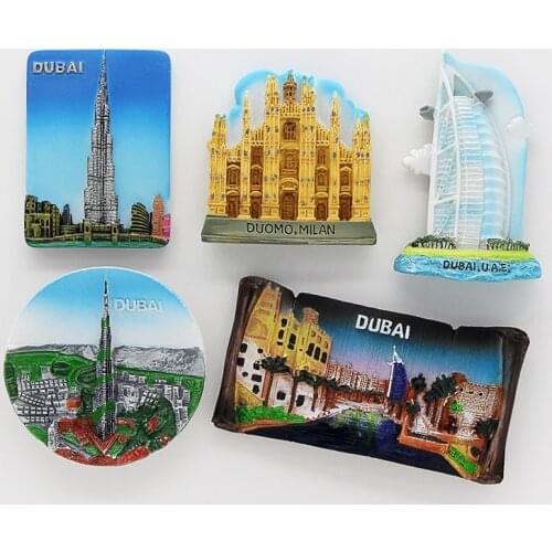 Dubai sailing Hotel souvenir 3D fridge magnets magnetic refrigerator paste home decoration Dubai architecture Collection Gifts