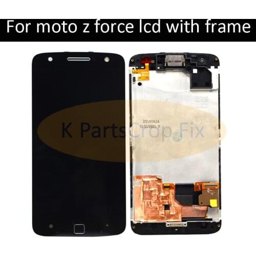 Screen For Motorola Moto Z Force Droid LCD Display Touch Screen Digitizer with Frame Replacement For Moto Z Force Droid LCD