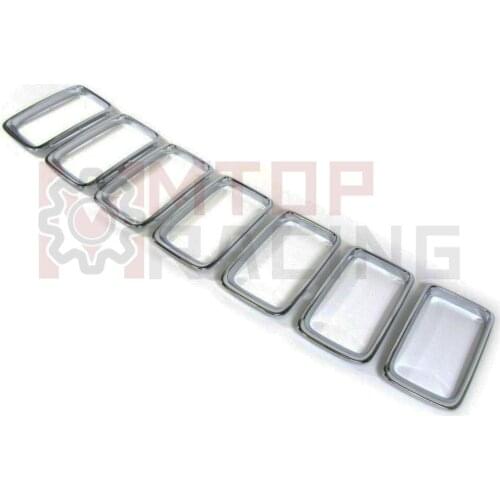 Chrome Front Grille Vent Trim Ring Cover For Jeep Grand Cherokee 2014 2015 2016