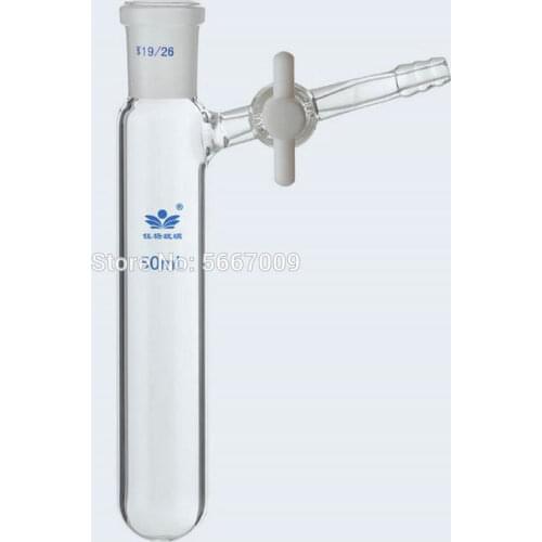 1PC Lab Glass 10/25/50/100/250ml Grinding mouth Reaction Flask, schlenk tube with PTFE piston