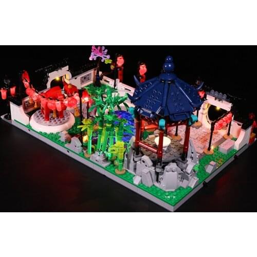 Led Light Kit For Spring Lantern Festival Building Blocks Model Light Set Compatible With 80107( Lighting Set Only )