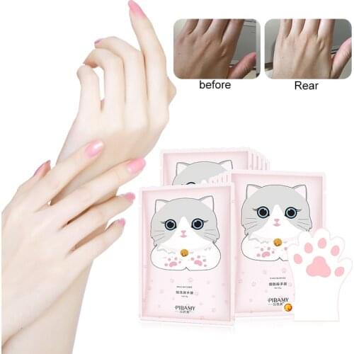 Cats Claw Glove Hand Mask Wholesale Niacinamide Hand Mask Repairing Exfoliating Tender Moisturizing Translucent Skin Care TSLM2