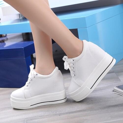 Wedge Sneakers Women Shoes Casual Platform Women Canvas Shoes Trening Fashion Sport Shoes Woman White Donna Vulcanize Scarpe