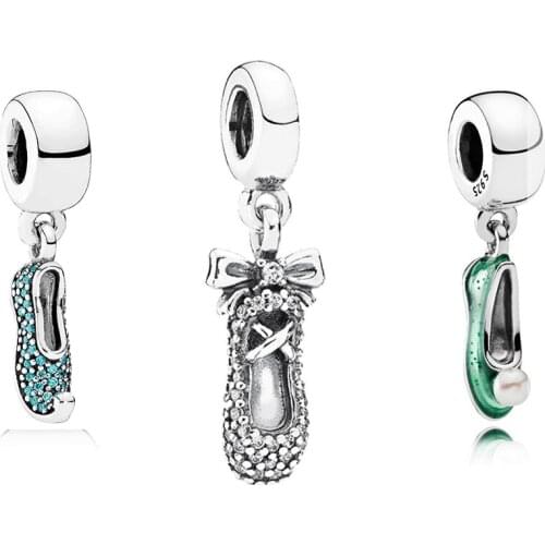 2020 New Fashion High Quality Original 1:1s925 Sterling Silver Pendant Ballet Slippers Female Charm Original Jewelry Pendant