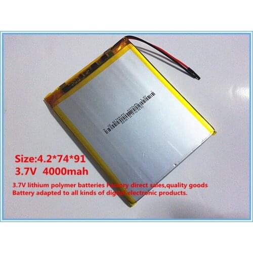 Best battery brand 3.7V,4000mAH,[427491] ( polymer lithium ion / Li-ion battery ) for tablet pc,cell phone,speaker;power bank,Th
